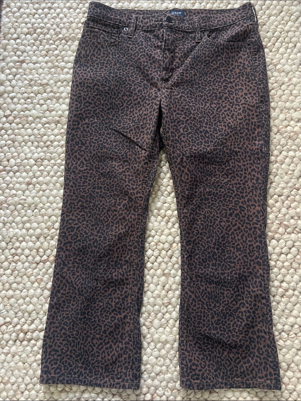 J. Crew Women’s Brown Leopard Print Jeans